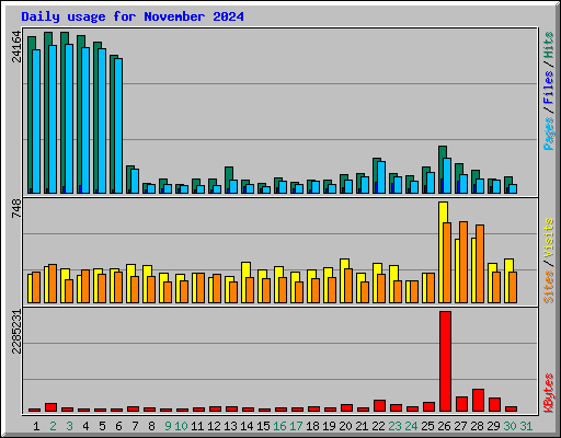 Daily usage for November 2024