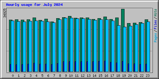 Hourly usage for July 2024